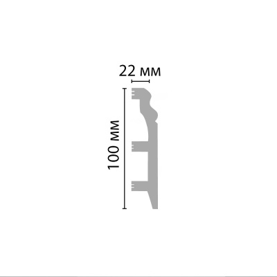 D232-115/14Плинтус ДМ(100*22*2400 мм)