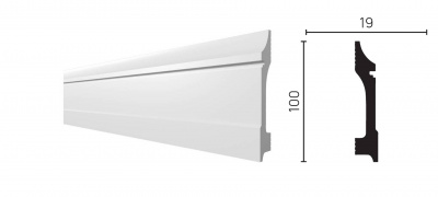 DD711/Плинтус (100х19x2000мм)/14шт.