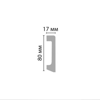 D235-112 Плинтус ДМ(80*17*2400 мм) DECOMASTER