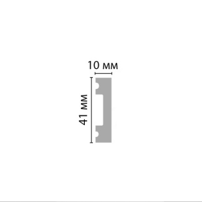 D162-1629 Молдинг гладкий ДМ (41*10*2900мм) DECOMASTER