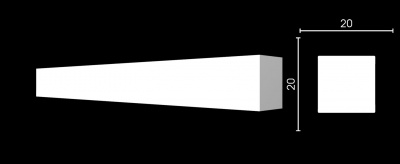 DD622/Молдинг (20x20x2000мм)/60шт.