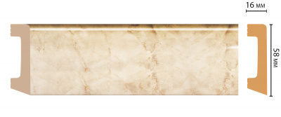 D234-80/15 Плинтус ДМ(58*16*2400 мм)