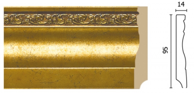 153-552 Плинтус с каб/к 95х14х2400мм (18шт)